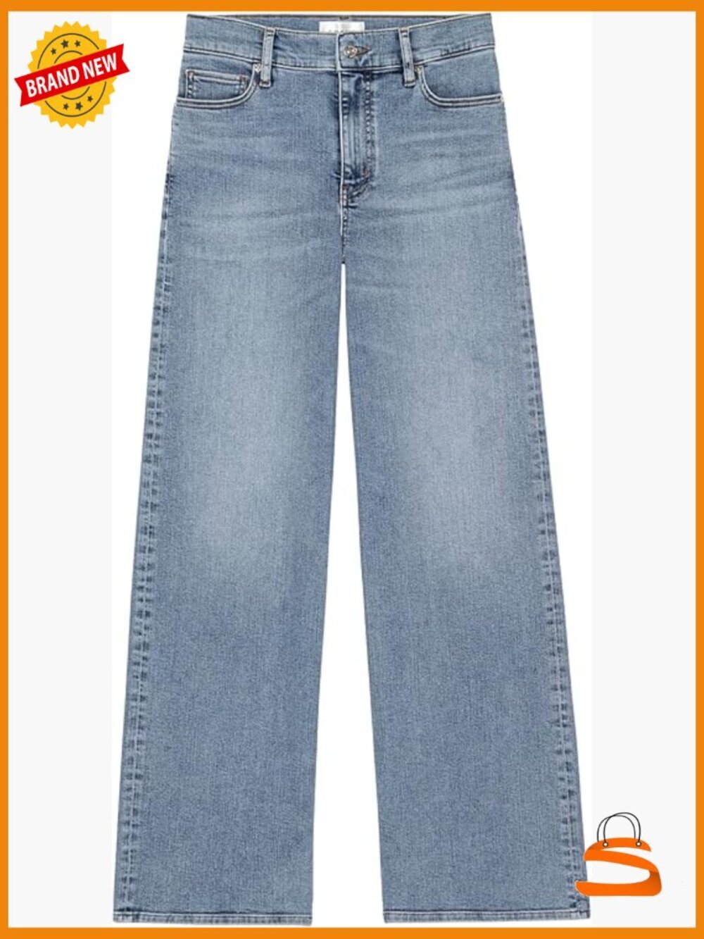 High-Rise Flare Palazzo Jeans - Soft Stretch Denim, 31" Inseam